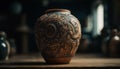 Antique terracotta jug, a rustic pottery craft for home decoration generated by AI
