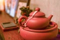 Antique terracotta kettle