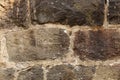 Antique textured stone brick wall cemented background Royalty Free Stock Photo