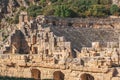 Antique theater in the ancient city of Myra. Demre, Antalya, Turkey. Royalty Free Stock Photo