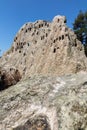 Antique Thracian Sanctuary Eagle Rocks near town of Ardino, Bulgaria Royalty Free Stock Photo