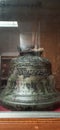 Antique Tibetan prayer Bell Buddhist religion art culture. Tawang Arunachal Pradesh India.