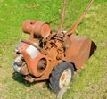 An antique tiller on display in northern canada