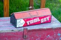 Antique tool box for kids Royalty Free Stock Photo