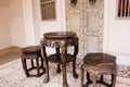 Antique traditional Chinese wooden table and chair Royalty Free Stock Photo