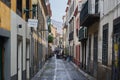 Antique traditional street in Funchal, Madeira, Portugal