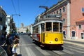 Antique Tram in Lisbon, Portugal Royalty Free Stock Photo