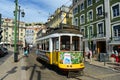 Antique Tram in Lisbon, Portugal Royalty Free Stock Photo