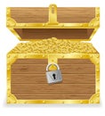 Antique treasure chest vector illustration Royalty Free Stock Photo