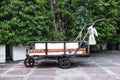 Antique trolley to transport Royalty Free Stock Photo