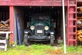 Antique truck parked in old ship yard in Mystic Conneticut circa August 2011 Royalty Free Stock Photo