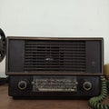 Antique tube radio retro old aesthetic