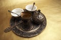 Antique Turkish Coffee Set Royalty Free Stock Photo