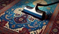 Antique Turkish rug adds elegance to home decor ,generative AI