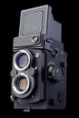 Antique Twin Lens Reflex Film Camera Royalty Free Stock Photo