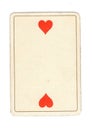 An antique two of hearts playing card. Royalty Free Stock Photo