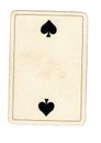 An antique two of spades playing card. Royalty Free Stock Photo