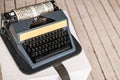 Antique typewriter aged paper Creativity inspiration writing concept Royalty Free Stock Photo