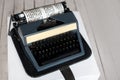 Antique typewriter aged paper Creativity inspiration writing concept Royalty Free Stock Photo