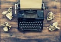 Antique typewriter aged paper Creativity inspiration writing Royalty Free Stock Photo