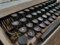 Antique typewriter buttons