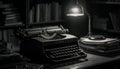 Antique typewriter on desk, a writer nostalgia generated by AI Royalty Free Stock Photo