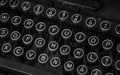 Antique typewriter keybaord closeup Royalty Free Stock Photo