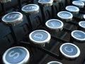 Antique Typewriter Keys Royalty Free Stock Photo