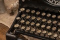 Antique Typewriter with round keys Royalty Free Stock Photo
