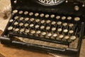 Antique Typewriter with round keys Royalty Free Stock Photo