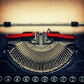 Antique typewriter. Vintage style toned photo Royalty Free Stock Photo