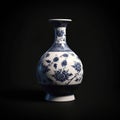 Antique vase isolated on black background. 3d illustration.