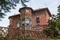 Antique Vila Missi facade, abandoned building in romantic style, Luso PORTUGAL