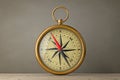 Antique Vintage Brass Compass. 3d Rendering Royalty Free Stock Photo