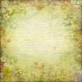 Antique vintage chic flowers frame paper texture background