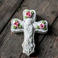 Vintage Cross with Holy Mother Mary