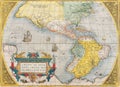 Antique Vintage Maps of the World The Americas Abraham Ortelius17th 18th