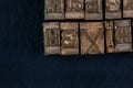 Antique vintage movable type alphabet set