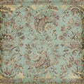 Antique Vintage paisley indian background Royalty Free Stock Photo