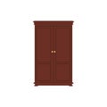 Antique vintage wood wardrobe isolate Royalty Free Stock Photo