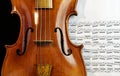 Antique Viola on music sheet