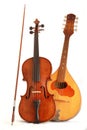 Antique violin and mandolin Royalty Free Stock Photo
