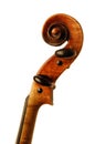 Antique Violin Scroll on White