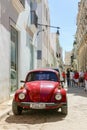Vintage Volkswagen Beetle on the street, Cuba, Havana