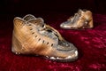 Antique vronzed baby shoes