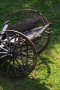 Antique wagon left outdoors abandoned ruined Royalty Free Stock Photo