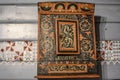 Antique Wall Cabinet with Rosemaling Royalty Free Stock Photo