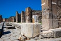 Water fountain on the streets of the ancient city of Pompeii Royalty Free Stock Photo