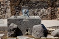 Water fountain on the streets of the ancient city of Pompeii Royalty Free Stock Photo