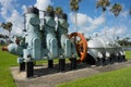 Antique water management machinery on display in florida Royalty Free Stock Photo